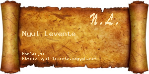 Nyul Levente névjegykártya
