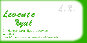 levente nyul business card